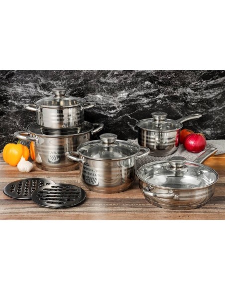 Juego de sartenes de inducción Royalty Line® 1232 - 12 piezas - Apto para todo tipo de fuentes de calor