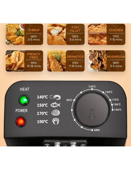 Freidora Royalty Line® EFT2000 - Freidora 3 Litros - 2000W