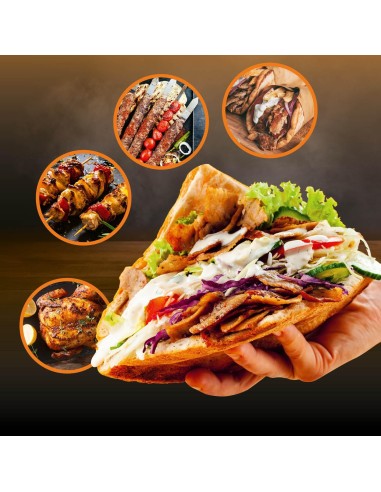 Parrilla para kebab – servir directamente desde...