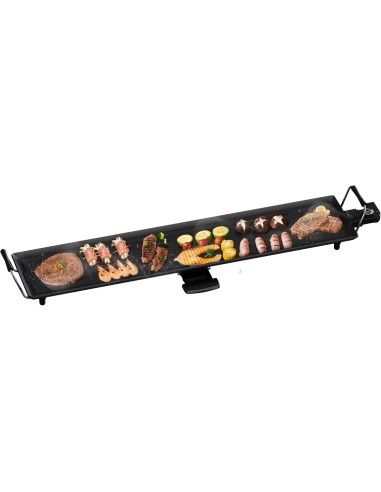 Plancha electrica para cocinar con revestimiento antiadherente 100x22 cm