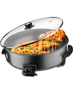 Sartén eléctrica con revestimiento antiadherente de 2...