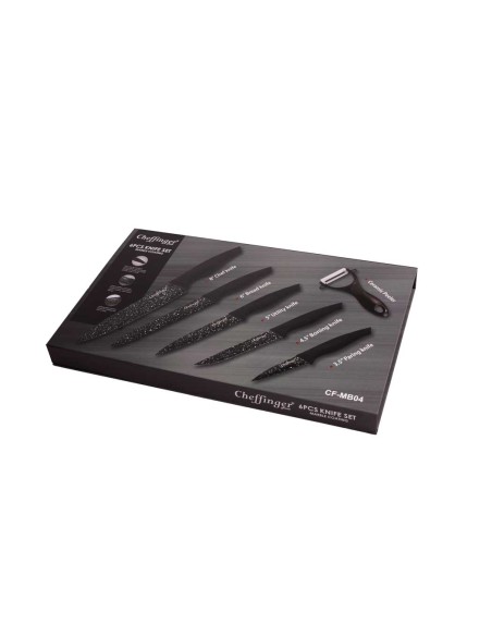 Juego de 6 cuchillos en caja de regalo magnética Cheffinger