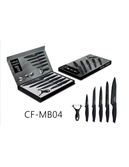 Juego de 6 cuchillos en caja de regalo magnética Cheffinger