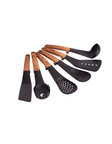 Juego de utensilios de 6 piezas con soporte...