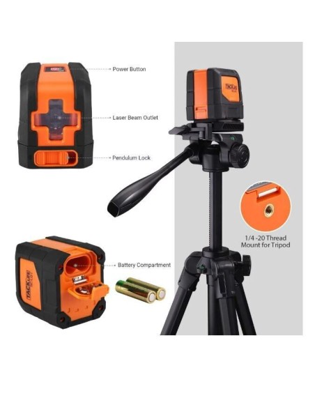 Nivel láser de pies de tacklife, cruz horizontal y vertical autonivelante SC-L01