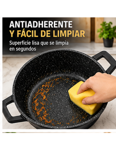 Juego de 3 Ollas Cheffinger DIAC03 Negro 6 Piezas | Rematexprime