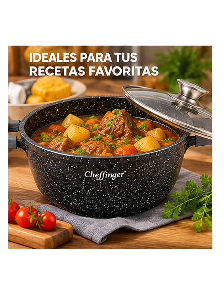 Cacerolas Cheffinger DCS03 24/28/32 cm | Rematexprime