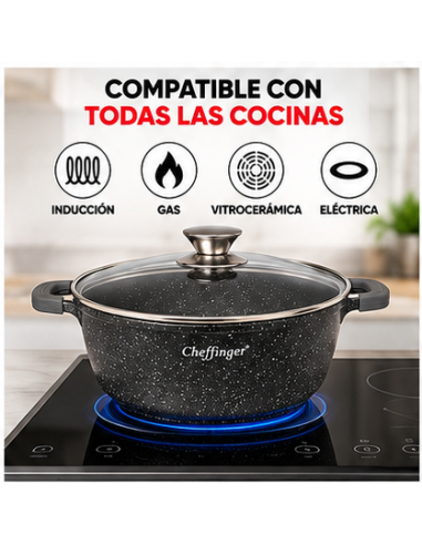 Cacerolas Cheffinger DCS03 24/28/32 cm | Rematexprime