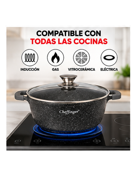 Cacerolas Cheffinger DCS03 24/28/32 cm | Rematexprime