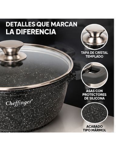 Cacerolas Cheffinger DCS03 24/28/32 cm | Rematexprime