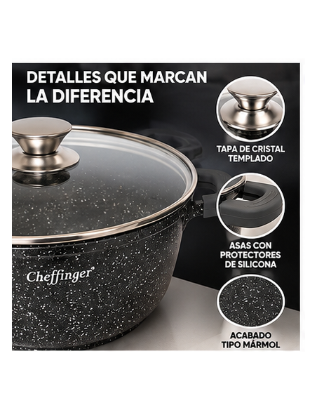 Cacerolas Cheffinger DCS03 24/28/32 cm | Rematexprime