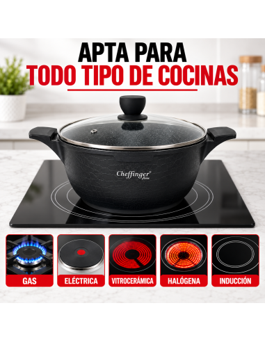 Cheffinger CF-LC01 Black 6 Piezas | Rematexprime