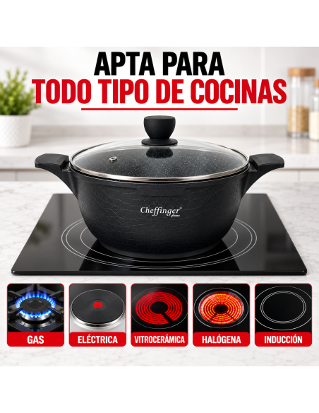 Cheffinger CF-LC01 Black 6 Piezas | Rematexprime