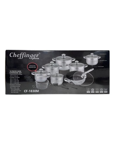 Cheffinger CF-1830M | Batería de Cocina 18 Piezas