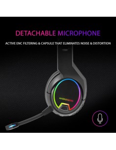 Mars Gaming MHW-100 Negro, Auriculares Inalámbricos ARGB... 2