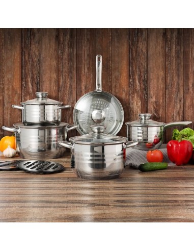 Batería de cocina Cheffinger - 12 piezas -...